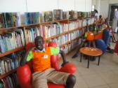 You know. Just chillin' at the Kigali Public Library.